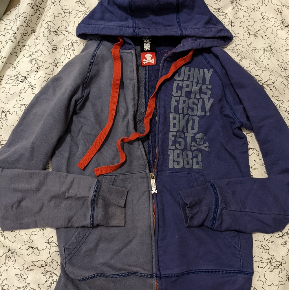 Johnny Cupcakes XS Zip Hoodie, Unisex